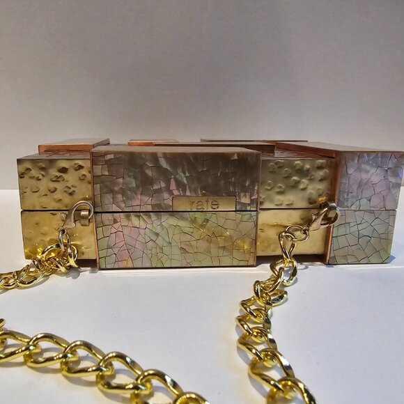 Rafe Ramya Cubist Minaudiere, Copper/Gold - Picture 4 of 9